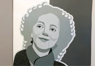 Ilustração feita para o painel que homenageia Ilma Noronha no Campus Maré da Fiocruz. — Arte: Venício Ribeiro/Icict.