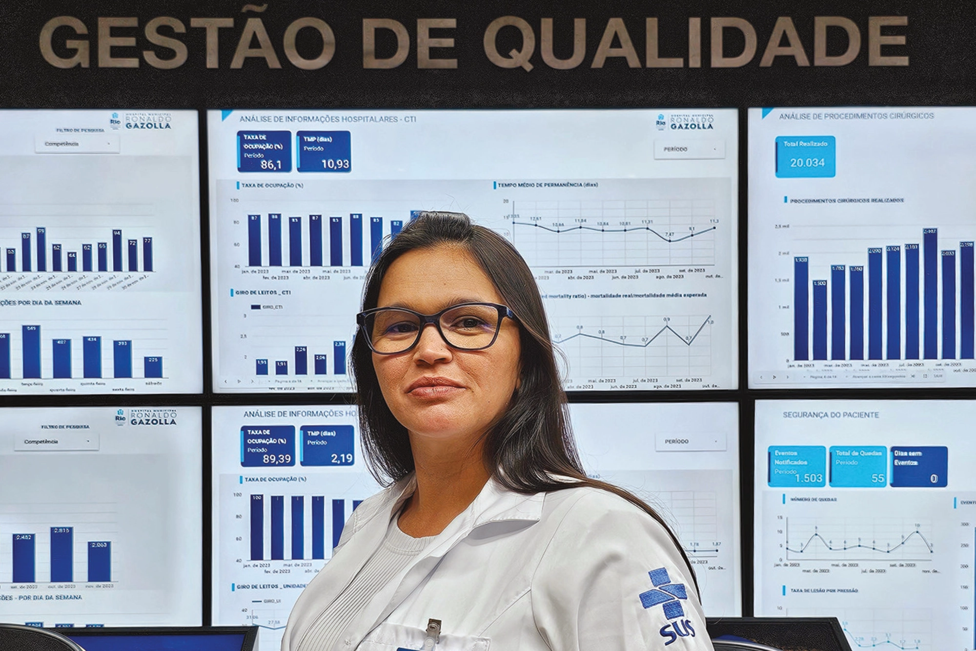 Thatiane Barcellos - Coordenadora da equipe de Qualidade do Hospital Ronaldo Gazolla. — Foto: Fernanda Andrade.