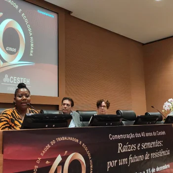 Cesteh 40 anos: Mesa de abertura do evento comemorativo em dezembro de 2025. — Foto: Virginia Damas.